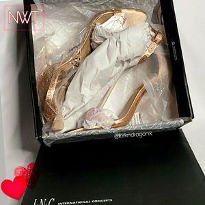 Inc International Concepts Womens Hadwin2 Fabric Open Toe Special Occasion Blush Size 9